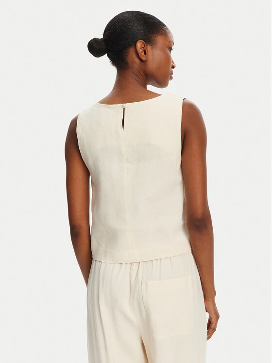 Marella Marella Marškinėliai Terni 2513161055 Écru Regular Fit