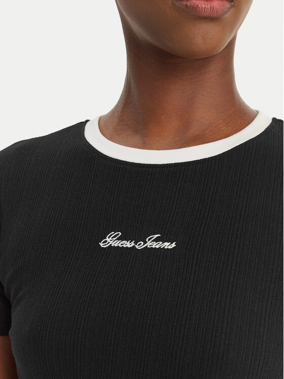 Guess Jeans Guess Jeans Camiseta W6GPA9 KF641 Negro Slim Fit