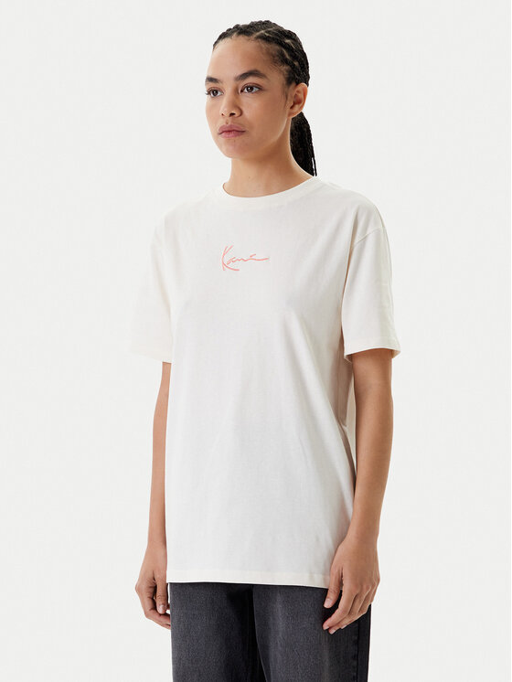 Karl Kani Karl Kani T-shirt Signature Cherry Print PD00005460 Bianco Oversize