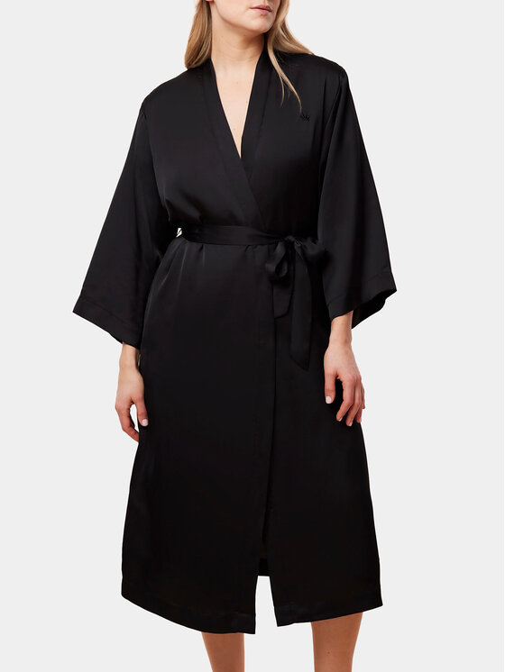 Triumph Triumph Accappatoio Robes Satin Robe 01 10216534 Nero