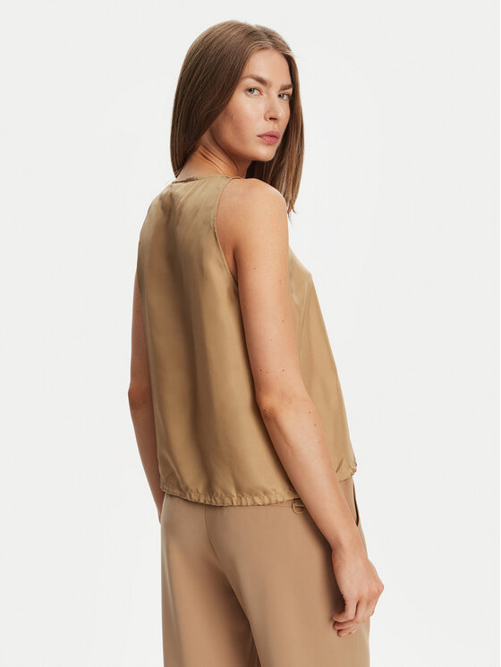 Marella Marella Marškinėliai Meana 2513161045 Smėlio Regular Fit