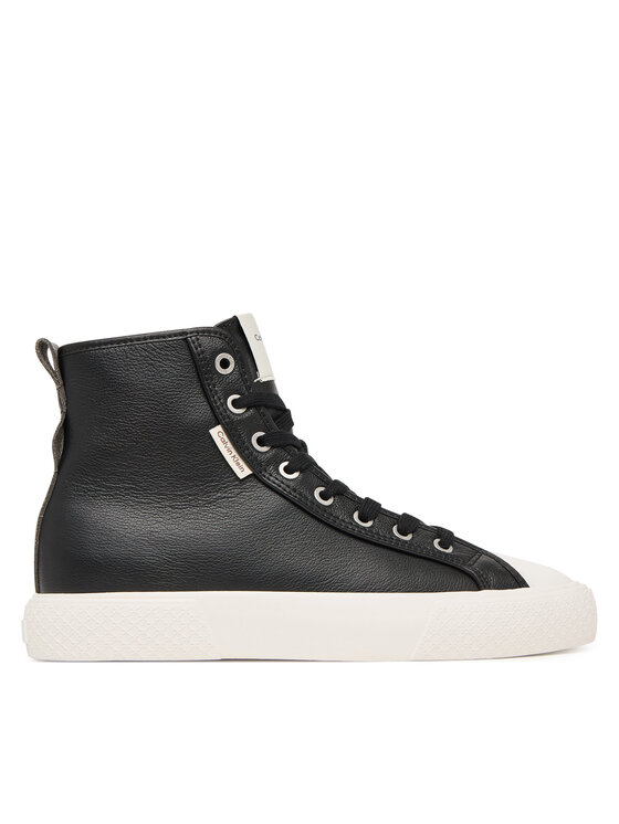 Calvin Klein Trampki Calvin Klein Vulc Lace Up Hightop Lth HW0HW03076 Czarny