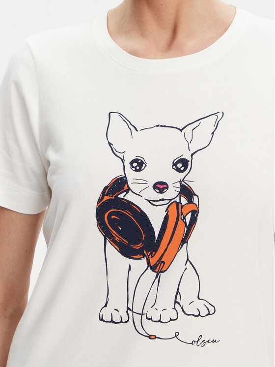 Olsen Olsen Футболка 11105029 Білий Slim Fit