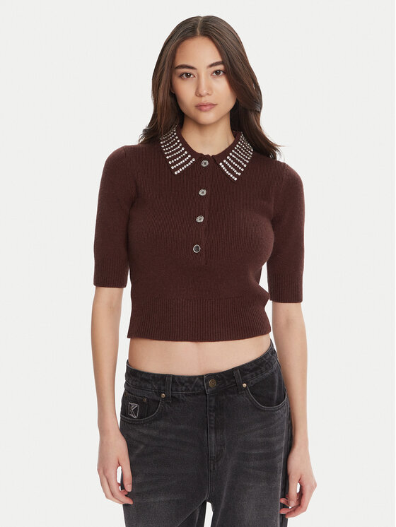 PINKO PINKO Поло Emilia 105745 A2S4 Коричневий Regular Fit