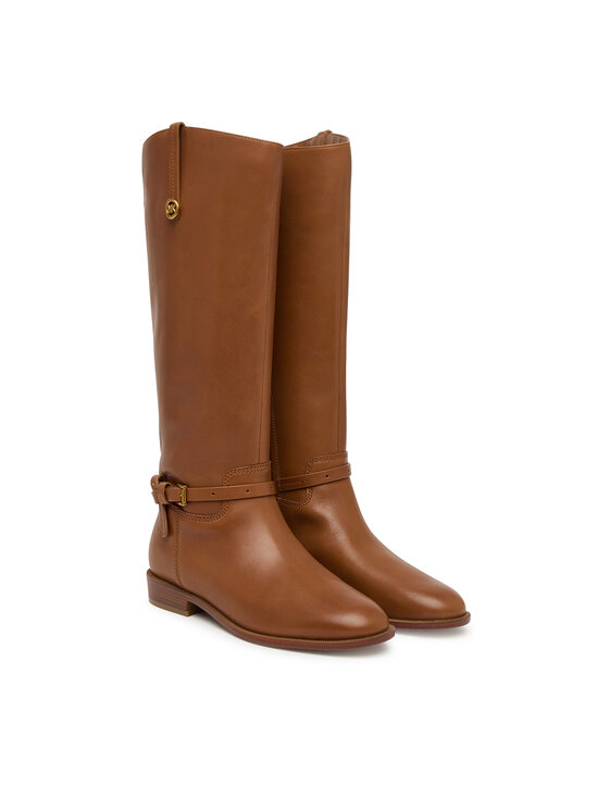 MICHAEL Michael Kors Kozačky ve vojenském stylu MICHAEL Michael Kors Beverly Flat 40F6BVFB5L Hnědá