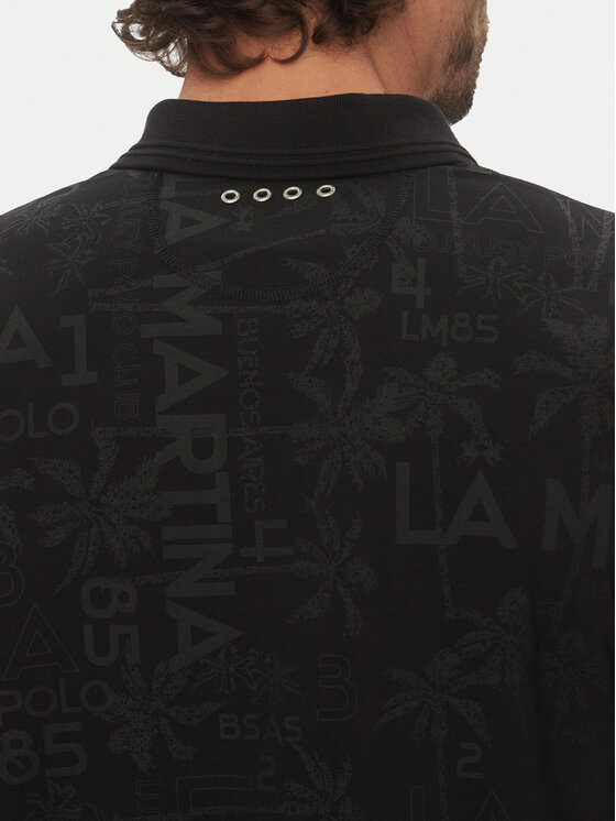 La Martina La Martina Поло Allen MAP010 JS402 Чорний Regular Fit
