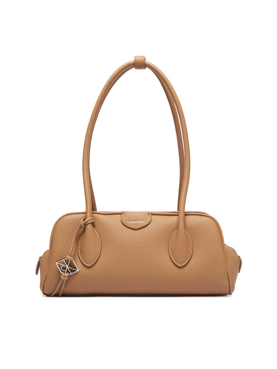 Calvin Klein Ročna torba Calvin Klein Emblem Trio Pebble Shoulder Bag LV04F3743G Bež