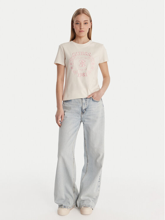 Guess Guess Camiseta V6RI12 J1314 Blanco Regular Fit