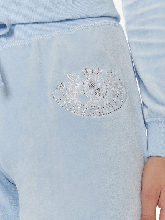 Juicy Couture Juicy Couture Pantalones de chándal Heritage Dog JCBBJ223814 Azul claro Slim Fit