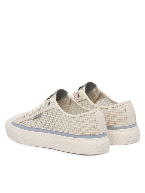 Calvin Klein Tornacipő Calvin Klein Vulc Laceup Low Raffia HW0HW03082 Bézs