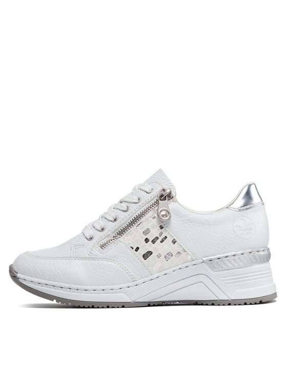 Rieker Sneakersy Rieker N4322-80 Biały