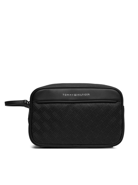 Tommy Hilfiger Несесер Tommy Hilfiger Th Modern Monogram Washbag AM0AM14828 Черен