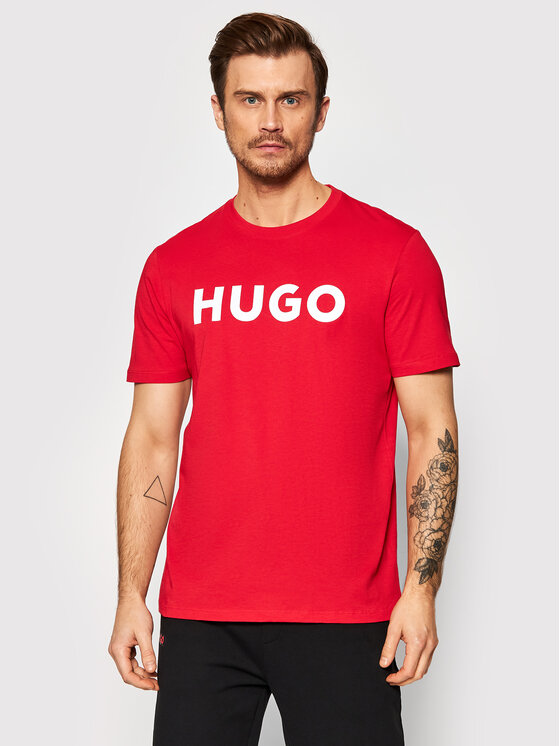 HUGO Hugo Majica Dulivio 50467556 Rdeča Regular Fit