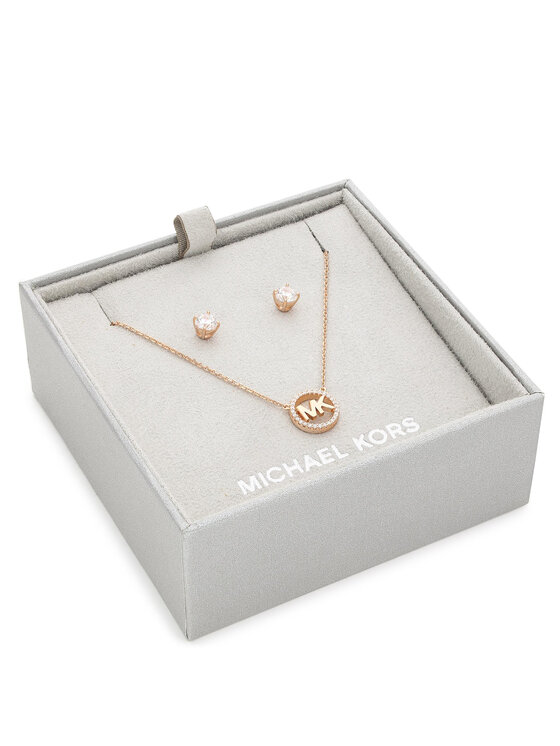 Michael Kors Set náhrdelník a náušnice Michael Kors Boxed Set MKC1260AN791 Ružová