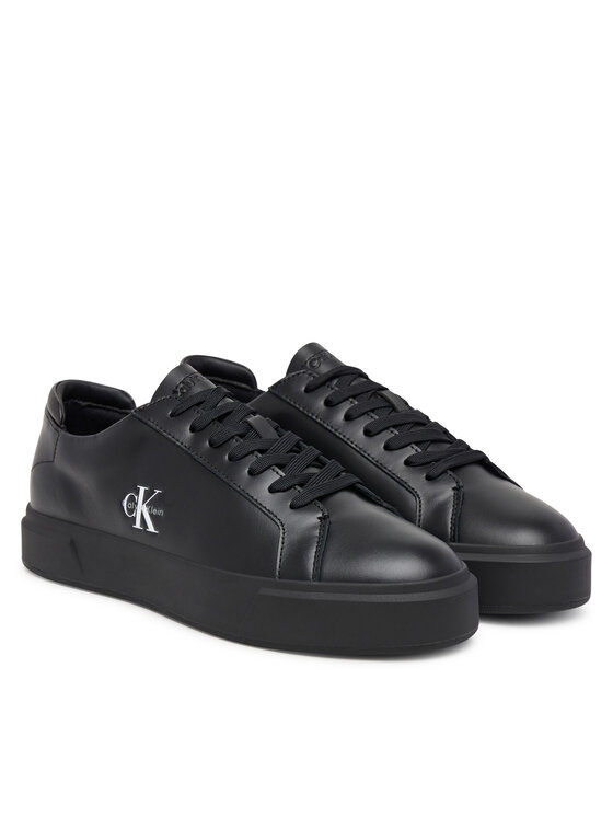 Calvin Klein Сникърси Calvin Klein Basket Cupsole Laceup Lth Ml YM0YM01460 Черен