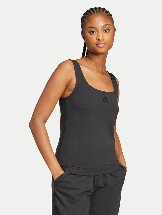 adidas adidas Топ All SZN Luxe JJ2336 Чорний Slim Fit