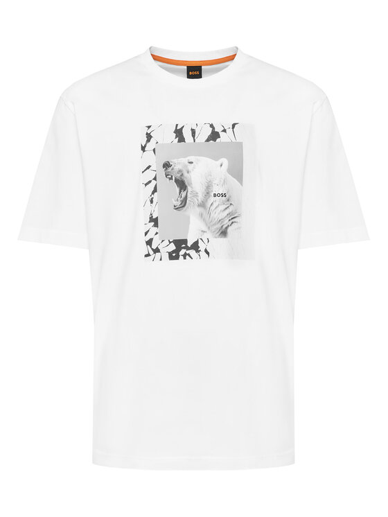BOSS BOSS Camiseta Lupo 50554615 Blanco Regular Fit