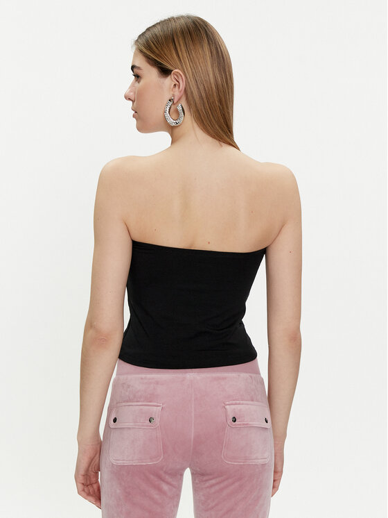 Juicy Couture Juicy Couture Топ Babey JCWCT23310 Чорний Slim Fit