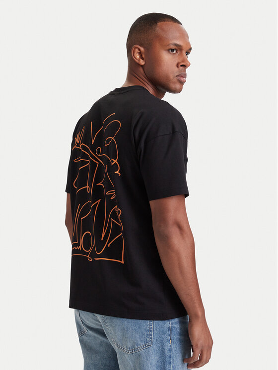 Kappa Kappa Camiseta 322M1CW Negro Comfort Fit