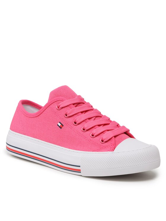 Tommy Hilfiger Modne superge Tommy Hilfiger Low Cut Lace-Up T3A9-32677-0890313 S Roza