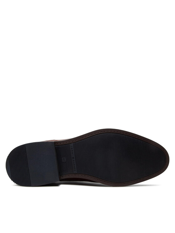 Tommy Hilfiger Półbuty Tommy Hilfiger Sugnature Hilfiger Leather Shoe FM0FM03929 Brązowy
