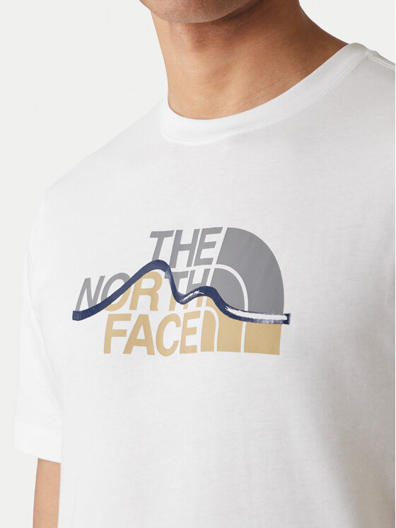 The North Face The North Face Camiseta Mountain Line NF0A8GUX Blanco Regular Fit