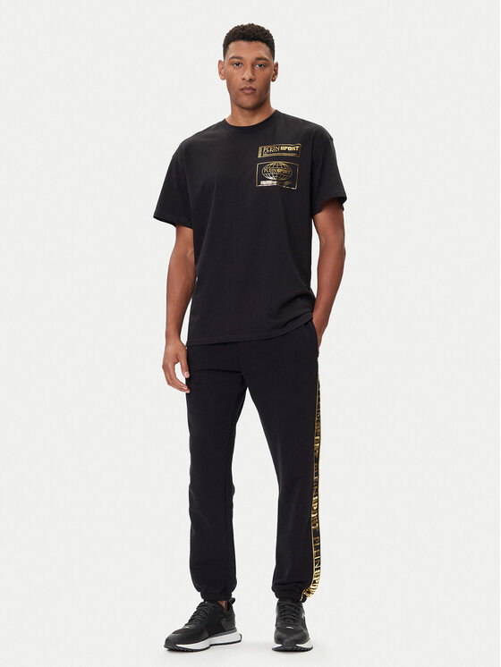 Plein Sport Plein Sport Футболка FAEC MTK8354 STE001N Чорний Loose Fit