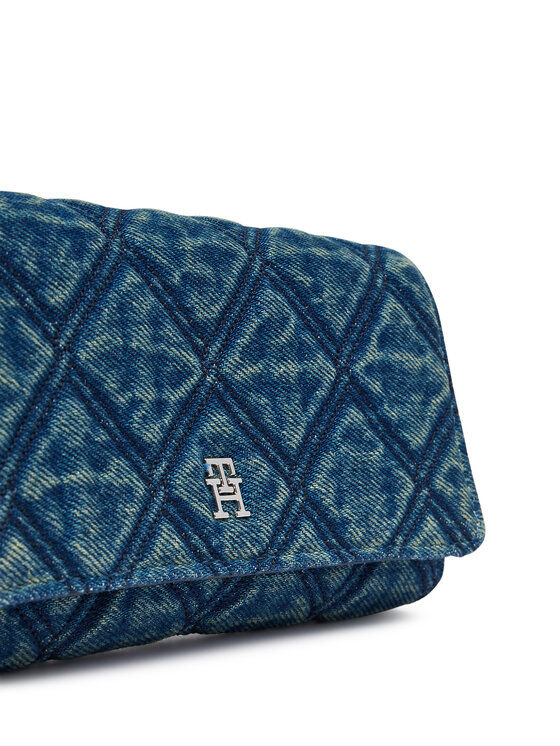 Tommy Hilfiger Ročna torba Tommy Hilfiger Th Feminine Wallet Chain Denim AW0AW18903 Modra