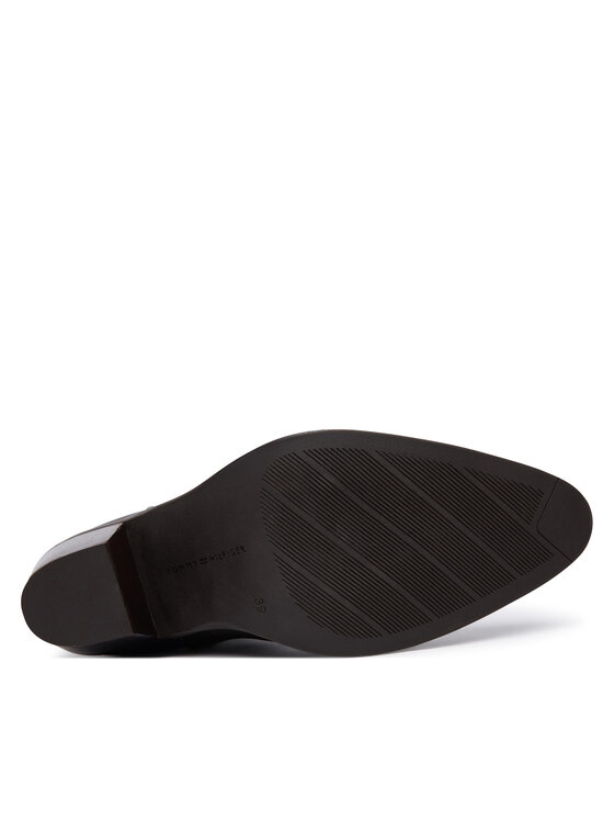 Tommy Hilfiger Členková obuv Tommy Hilfiger Leather Western Chelsea Boot FW0FW09582 Hnedá