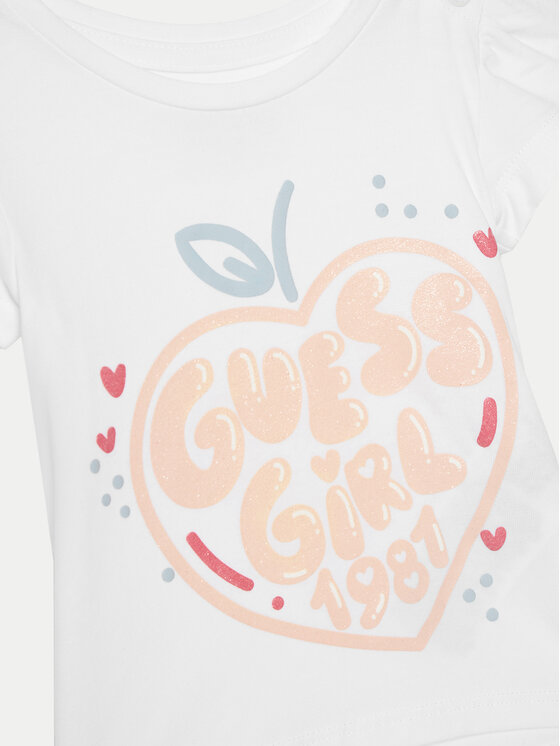 Guess Guess Póló A5GI01 K6YW4 Fehér Regular Fit