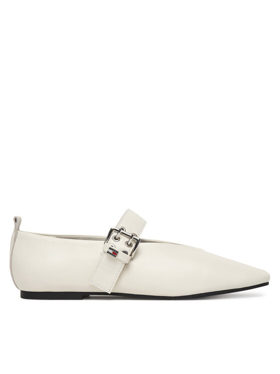 Tommy Jeans Балеринки Tommy Jeans Tjw Ballerina Buckle EN0EN03019 Бял