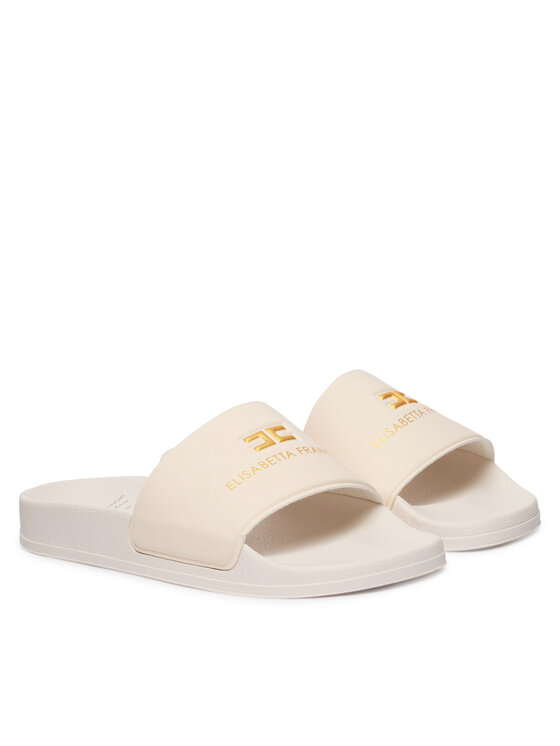 Elisabetta Franchi Шльопанці Elisabetta Franchi F4A0-E0607-1745698-S Écru