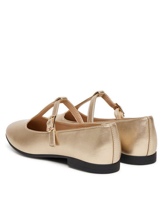 Tommy Hilfiger Baleriny Tommy Hilfiger T3A3-34001-1372 D Złoty