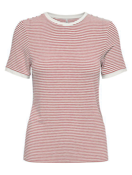 ONLY ONLY Camiseta Tine 15315406 Rojo Regular Fit