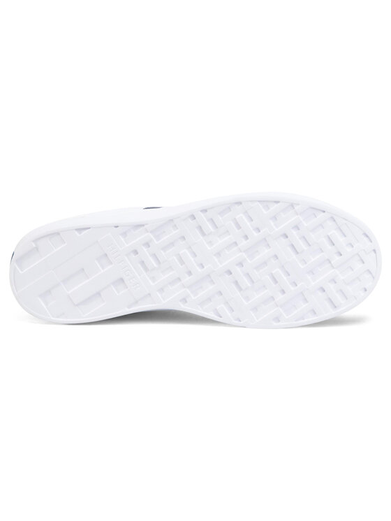 Tommy Hilfiger Αθλητικά Tommy Hilfiger Lightweight Stripes Knit Sneaker FM0FM02689 Λευκό