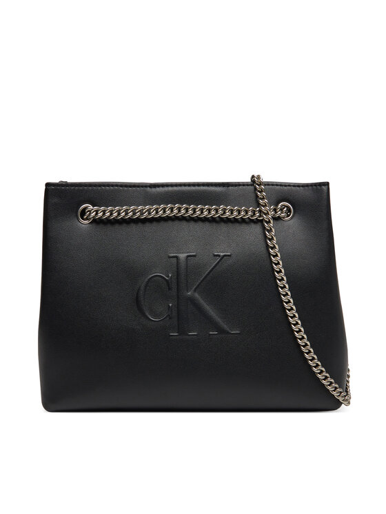 Calvin Klein Jeans Bolso Calvin Klein Jeans Sculpted Chain Shoulder Bag LV04K3163G Negro