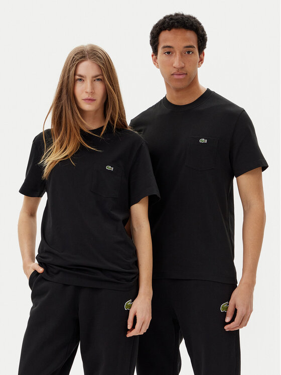 Lacoste Lacoste Футболка TH2827 Чорний Regular Fit
