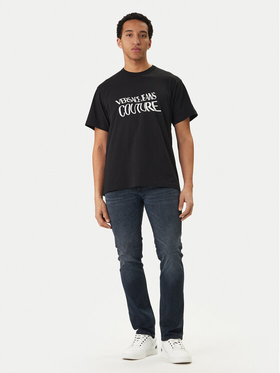 Versace Jeans Couture Versace Jeans Couture Camiseta 80GAHE04 CJ00E Negro Regular Fit