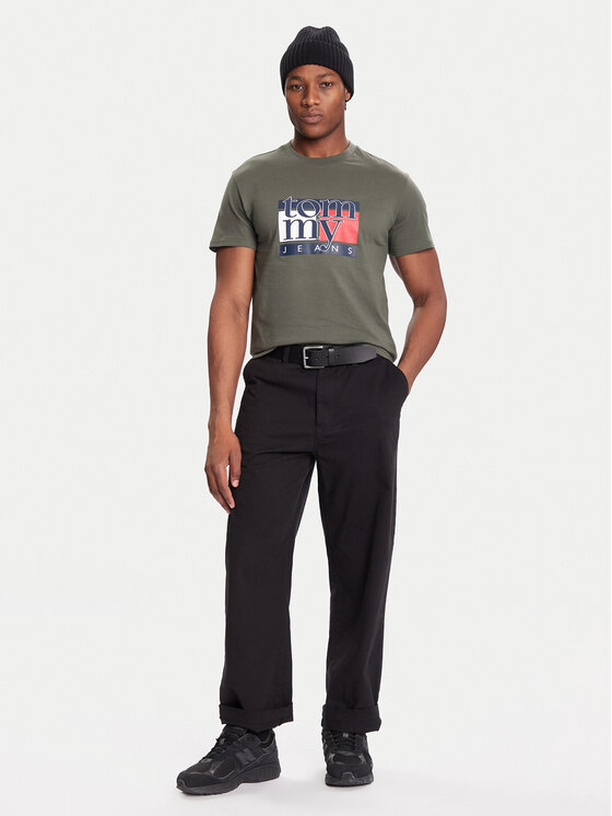 Tommy Jeans Tommy Jeans Camiseta DM0DM21977 Caqui Regular Fit