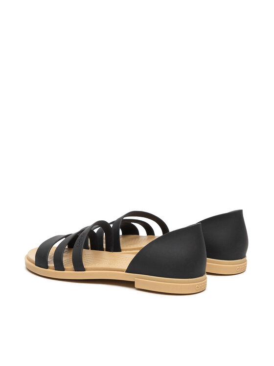 Crocs Сандали Crocs Tulum Open Flat W 206109 Черен