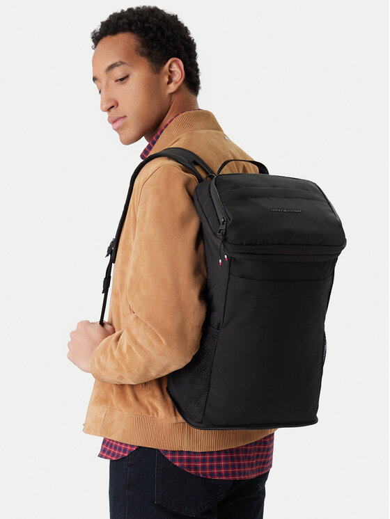 Tommy Hilfiger Ruksak Tommy Hilfiger Th Travel Packable Backpack AM0AM14037 Crna