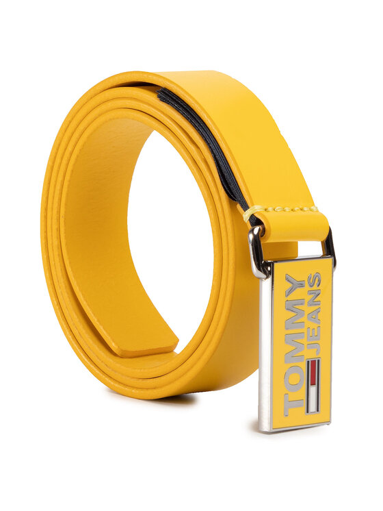 Tommy Jeans Cintura da donna Tommy Jeans Tjw Flag Belt 2.5 AW0AW07846 Giallo