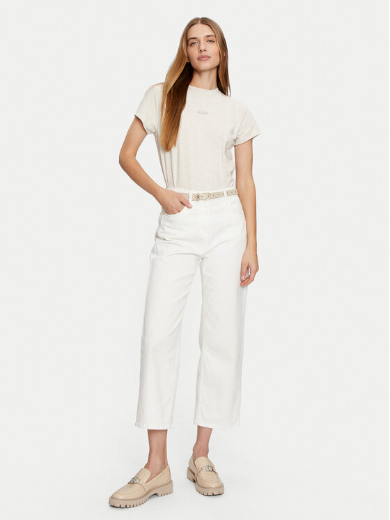 BOSS Boss Majica Bea 50525711 Écru Regular Fit
