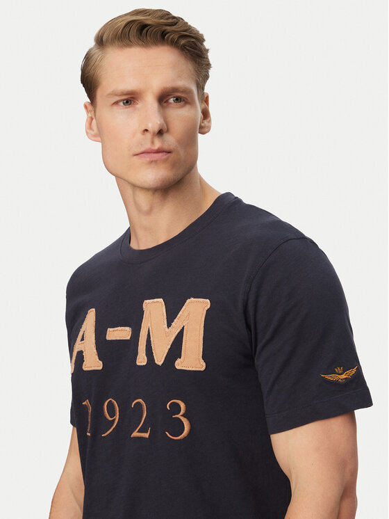 Aeronautica Militare Aeronautica Militare Camiseta 261TS2526UJ00686 Azul marino Regular Fit