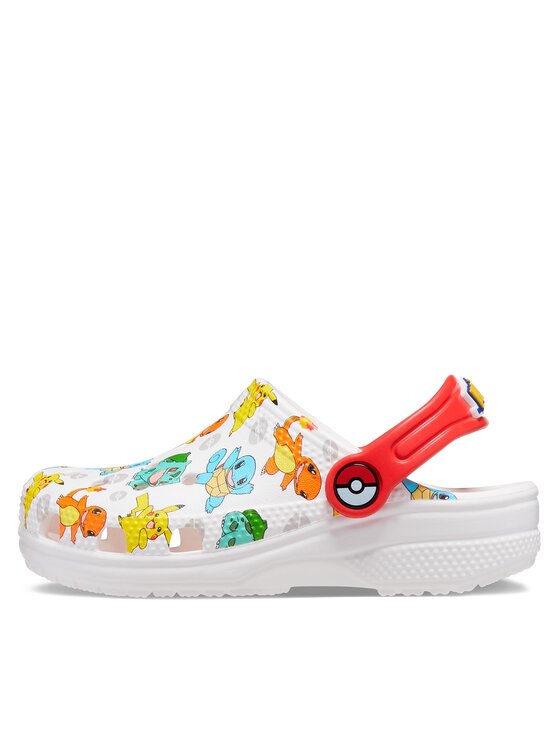 Crocs Natikači Crocs Classic Pokemon Clog Kids 207739 Bela