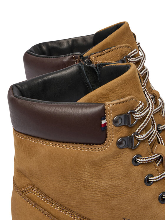 Tommy Hilfiger Turistická obuv Tommy Hilfiger Flex Th Outdoor W Nbk Boot FM0FM05563 Hnědá