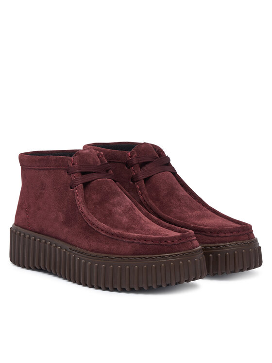 Clarks Черевики Clarks Torhill Moss 26329426 Бордовий
