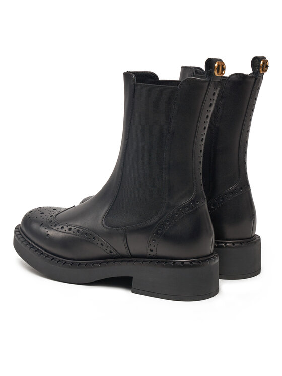 TWINSET Členková obuv s elastickým prvkom TWINSET 242TGT090 Čierna