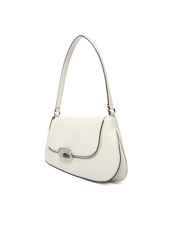 Calvin Klein Geantă Calvin Klein Hardware Flap Shoulder Bag LV04F3146G Alb