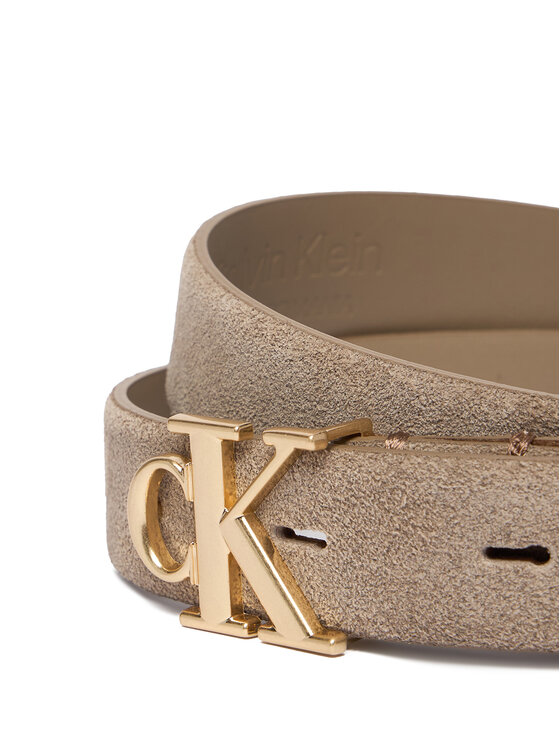 Calvin Klein Ženski pas Calvin Klein Ck Buckle 25 Mm Fixed Belt Suede LV04F7079G Bež